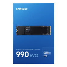 Load image into Gallery viewer, Samsung MZ-V9E1T0BW 990 EVO 1TB NVMe SSD - Read Speed up to 5000 MB/s; Write Speed to up 4200 MB/s; Random Read up to 680,000 IO
