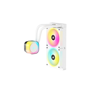 Corsair iCUE Link H100i RGB Liquid CPU Cooler - QX120 RGB Fans - White - 240mm Radiator - Fits Intel LGA 1700; AMD AM5 - Hub Included