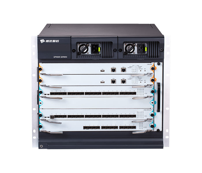 Bdcom Gpon OLT chassis, 6 Expansion Slots, 2 slots for the main control board, 4 service, standard fan board, 2 power slots