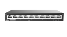 Load image into Gallery viewer, UNV 8 Port PoE Switch, supports EXTEND Mode (120W) 8-port, 2 Uplink port PoE Switch, Uniview 10 x 10/100 Ethernet Ports, POE up to 250m in EXTEND Mode

