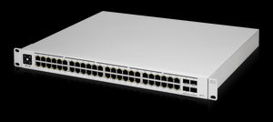 Ubiquiti UniFi Switch, Gen2, 48 port with 600W PoE, 1.3" touch LCM;auto-sensing 802.3at PoE+ and 802.3bt PoE++ 600W PoE budget, UB-USW-Pro-48-PoE-Gen2