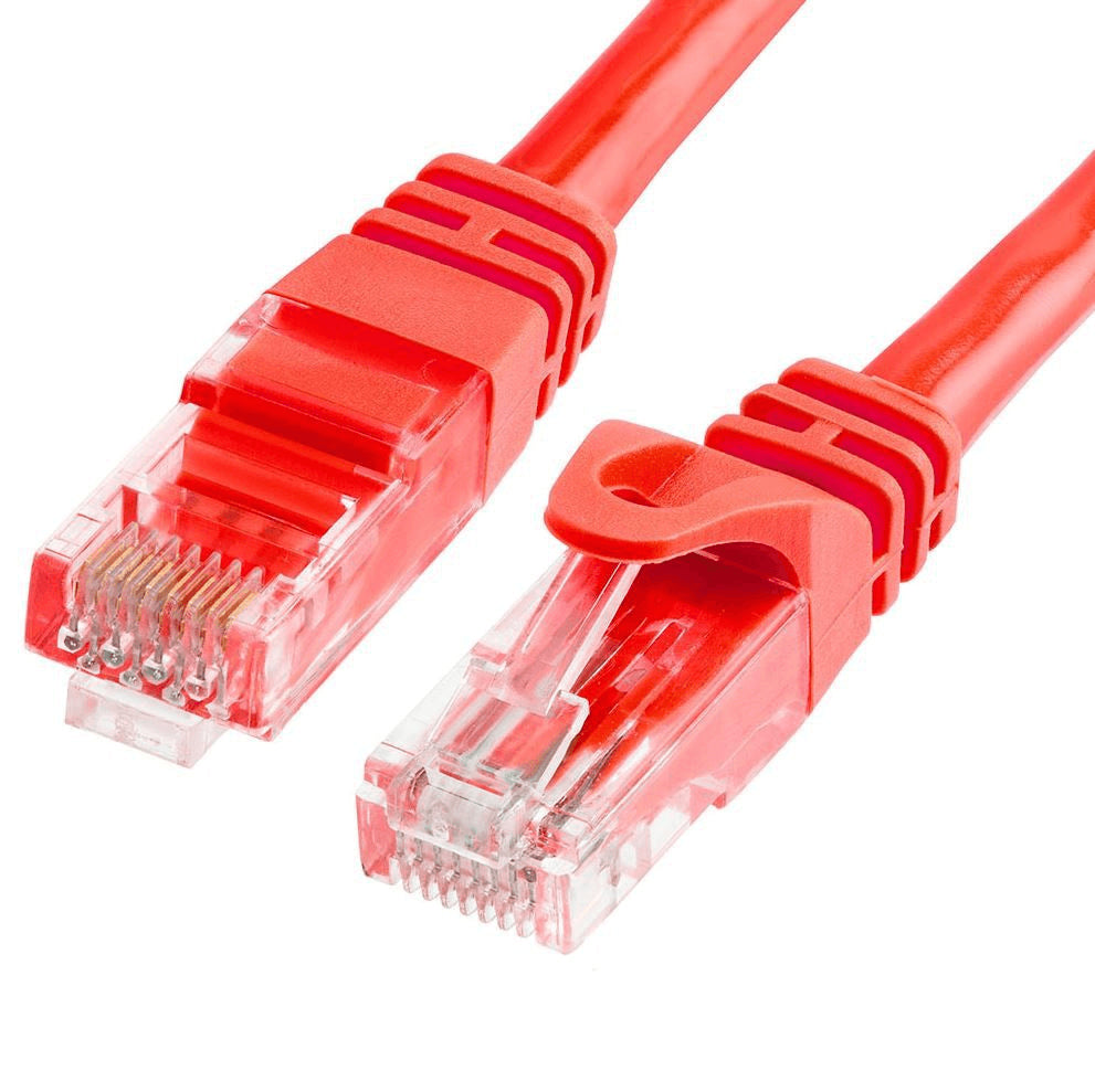 Acconet CAT6 UTP Flylead, 3 Meter, Straight, Stranded Cable, Moulded Boots and Plugs, Red, Cabling and Cabinets, LAN Cable and Connectors, Flyleads