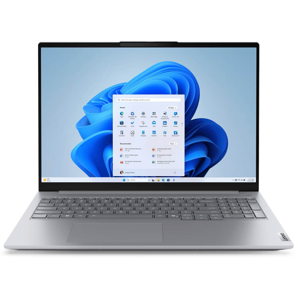 Lenovo Thinkbook T16 16In Wuxga Notebook U7-255H, 16Gb Ddr5, 512Gb Ssd M.2 2242 Qlc G4, Integrated, Windows 11 Pro 64 21Sk001Aza