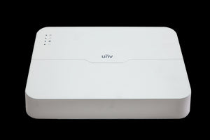 UNV Ultra H.265 8 Channel NVR with 1 Hard Drive Slot, 8 PoE Ports, EASY Series, 60Mbps Incoming Bandwidth, Hard Drive Not Incl, Smart Analytics, ONVIF