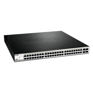 D-Link DGS-1210-52MP 48 PoE 10/100/1000 ports + 4 SFP ports Metro L2 Switch, RJ-45 Ethernet ports, 104 Gbit/s switching Capacity, DC-in jack, 1U