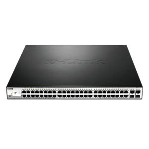 D-Link DGS-1210-52MP 48 PoE 10/100/1000 ports + 4 SFP ports Metro L2 Switch, RJ-45 Ethernet ports, 104 Gbit/s switching Capacity, DC-in jack, 1U