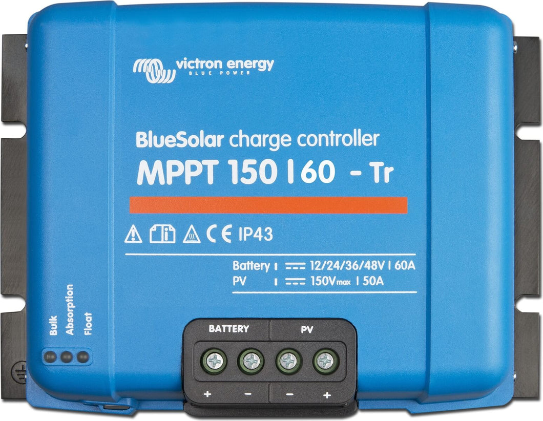 Victron Blue Solar MPPT 150/60 Charge Controller, Battery Voltage 12/24/48V Auto Select, 60A Charge Current, 98% Max Efficiency, IP43, UPS/Solar Kits