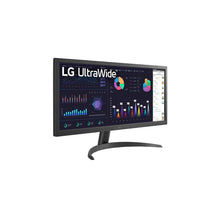 Load image into Gallery viewer, LG 26WQ500 UltraWide Full HD Monitor (2560 x 1080) Display resolution, IPS Monitor with AMD FreeSync, HDR10, 75Hz, 100 - 240 AC input voltage
