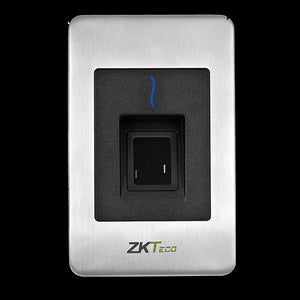 ZKTeco - Flush mounted RS 485 Fingerprint reader, SilkID fingerprint sensor, Stainless steel casing, RS-485 Interface, Flush-mounted design, ZKAC00198