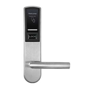 ZKTeco - Mifare Hotel Lock (Left Door Lock), Stainless steel, audit trail, warning low battery, Silver, Battery powered, ZK-LH3000