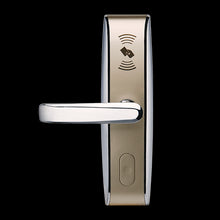 Load image into Gallery viewer, ZKTeco Mifare Hotel Lock, Left Door Lock, Stainless steel, audit trail, warning low battery, Silver, Battery powered, with ZKBiolock Hotel Lock System
