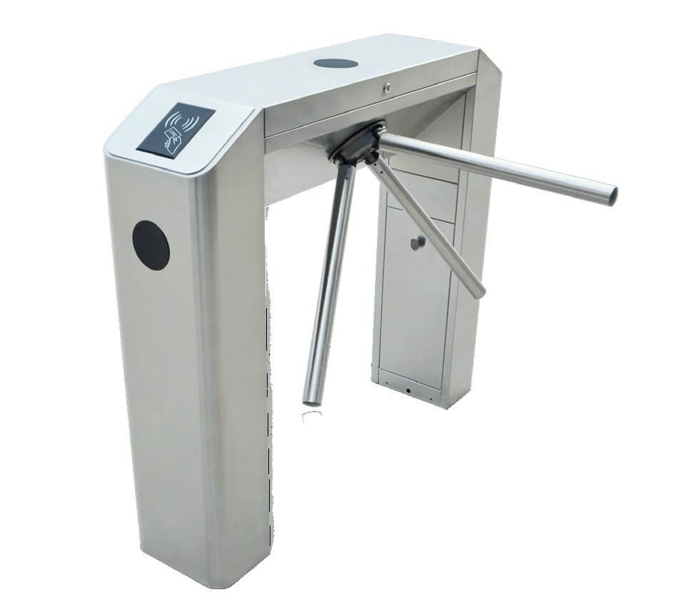 ZKTeco Tripod turnstile with RFID readers and a C3-200 built in controller, Controller based, indoor use, 220V, 25-48 passage /minute, AC220V supplied