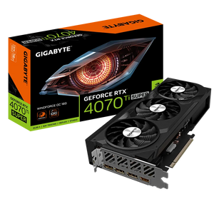 GIGABYTE Graphics nVidia GeForce RTX 4070Ti SUPER WINDFORCE OC - 16G GDDR6X HDMIx1/DP x3