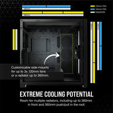 Load image into Gallery viewer, Corsair 5000D Airflow Tempered Glass Mid-Tower PC CASE; Black - 4x3.5&#39;&#39;; 2x2.5&#39;&#39;; Up to 360mm Liquid Coolers - ATX Chassis
