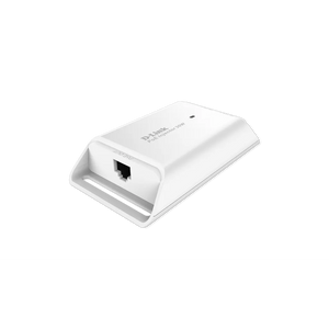 D-Link Gigabit PoE Injector, 10/100/1000Mbps data passthrough rate, IEEE802.3at compliant, DC Output up to 54V/0.6A, 30W, W×D×H 109.8 x 62.2 x 24.5 mm