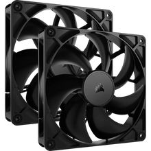 Load image into Gallery viewer, CORSAIR RS140 140mm PWM Fans Dual Pack, Fan diameter: 14 cm, Noise level (high speed): 36 dB, Maximum airflow: 95.5 cfm, Product colour: Black
