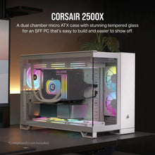 Load image into Gallery viewer, Corsair 2500X, Midi Tower, Desktop PC CASE, ATX, 18 cm, 40 cm, Micro ATX Dual Chamber PC Case; White, Width: 304 mm, Depth: 469 mm, Height: 376 mm
