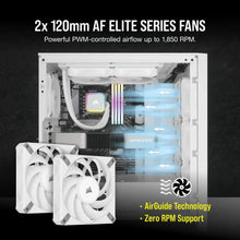 Load image into Gallery viewer, Corsair iCUE H100i ELITE RGB 240mm Liquid CPU Cooler White, Type: All-in-one liquid cooler, Fan diameter: 12 cm
