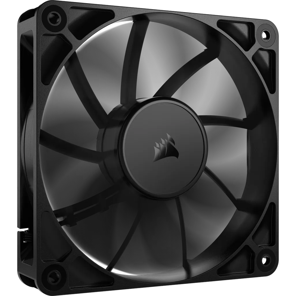 Corsair RS120 120mm PWM Fan, Fan diameter: 12 cm, Product colour: Black