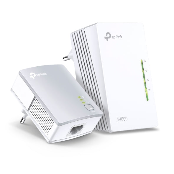 TP-Link 300Mbps AV600 WiFi Powerline Extender Starter Kit Qualcomm, Extend Wired/Wireless Network to Any Room, WiFi Auto-Sync for Unified WiFi Network