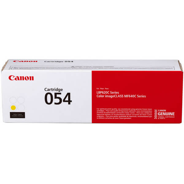 Canon 054 Toner Cartridge (Yellow) Page Yield: up to 1200 pages - 3021C002AA