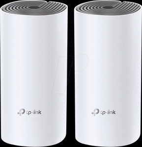 TP-Link Deco E4 AC1200 router Whole-Home Mesh System (2 Pack), Wi-Fi router, MU-MIMO, Qualcomm CPU, 2 x FE Ports, Beamforming, Alexa Supported