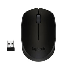 Load image into Gallery viewer, Logitech M170 Wireless Mouse (Black) Nano USB receiver 3 buttons optical, Ambidextrous, Product colour: Black
