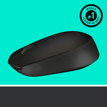 Load image into Gallery viewer, Logitech M170 Wireless Mouse (Black) Nano USB receiver 3 buttons optical, Ambidextrous, Product colour: Black
