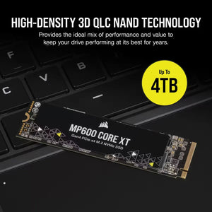 Corsair MP600 CORE XT 2TB NVMe PCIe M.2 SSD, Read speed 5000 MB/s, Write speed 4400 MB/s, Component for PC/Laptop