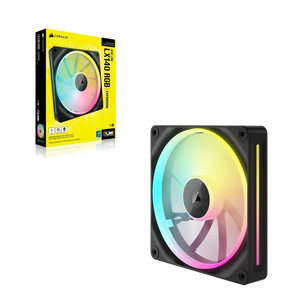 CORSAIR LX RGB Series; iCUE LINK LX140 RGB; 140mm Fan; Single Pack; Requires iCUE LINK System Hub (Sold Separately)