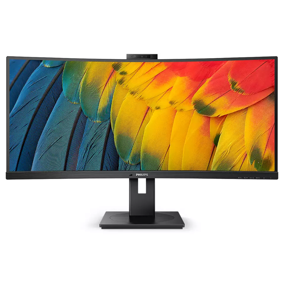 Philips Professional 34in Curved WQHD Monitor, 3440x1440 Resolution, 100hz Displayport, Hdmi, Usb-c 3.2 (Pd 90w), Usb-c/Usb-b, Usb 3.2x4 34B1U5600CH