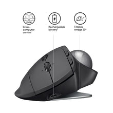 Load image into Gallery viewer, LOGi MX-ERGO Wireless Mouse Trackball A new standard of comfort and precision Advanced tracking, 910-005179
