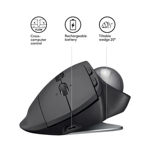 LOGi MX-ERGO Wireless Mouse Trackball A new standard of comfort and precision Advanced tracking, 910-005179