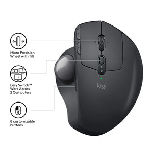 LOGi MX-ERGO Wireless Mouse Trackball A new standard of comfort and precision Advanced tracking, 910-005179