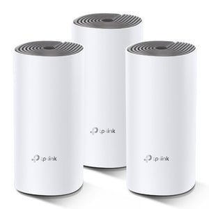 TP-Link Deco E4 AC1200 router Whole-Home Mesh System (3 Pack), Wi-Fi router, MU-MIMO, Qualcomm CPU, 2 x FE Ports, Beamforming, Alexa Supported