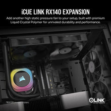 Load image into Gallery viewer, CORSAIR RX Series, iCUE LINK RX140, 140mm Fan, Single Pack, Fan diameter: 14 cm, 1700 RPM Rotational, Maximum airflow 95.7 cfm, Product colour: Black
