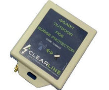 Load image into Gallery viewer, Clearline outdoor 1 port POE RJ45 surge arrestor, protects sensitive data-processing equipment connected to PoE network from transient over-voltages
