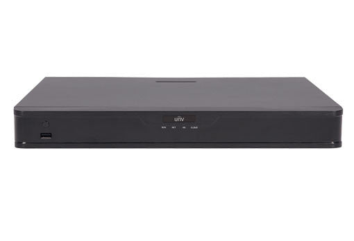 UNV Ultra H.265 16 Channel NVR with 2 Hard Drive Slots and 16 PoE Ports, EASY Series, Uniview NVR 160Mbps incoming Bandwidth, Hard Drives Not Included