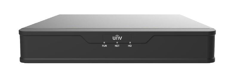 UNV - Ultra H.265 - 4 Channel NVR with 1 Hard Drive Slot - EASY Series, 64 Mbps Incoming bandwidth, Hard Drive Not Included, Smart Analytics, ONVIF