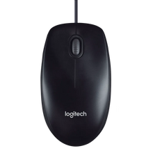 Load image into Gallery viewer, LOGI M90 Corded Mouse  (Black) USB 3 buttons optical tracking with wheel, 910-001793
