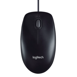 LOGI M90 Corded Mouse  (Black) USB 3 buttons optical tracking with wheel, 910-001793