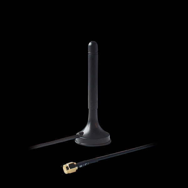 Teltonika Wi-Fi Magnetic SMA Antenna, 2.4 - 2.5GHz, ≤3.0 dBi Gain, RG174,1500mm Cable, RP-SMA Male Connector, Linear Polarization, TTK-Ant-WiFi