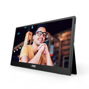 AOC-16T3E Portable Monitor USB-C Powered | 15.6-inch | IPS Full HD (FHD) 1920 x 1080 Display Resolution |USB-C Powered × 2 | Carry case | Pivot | VESA