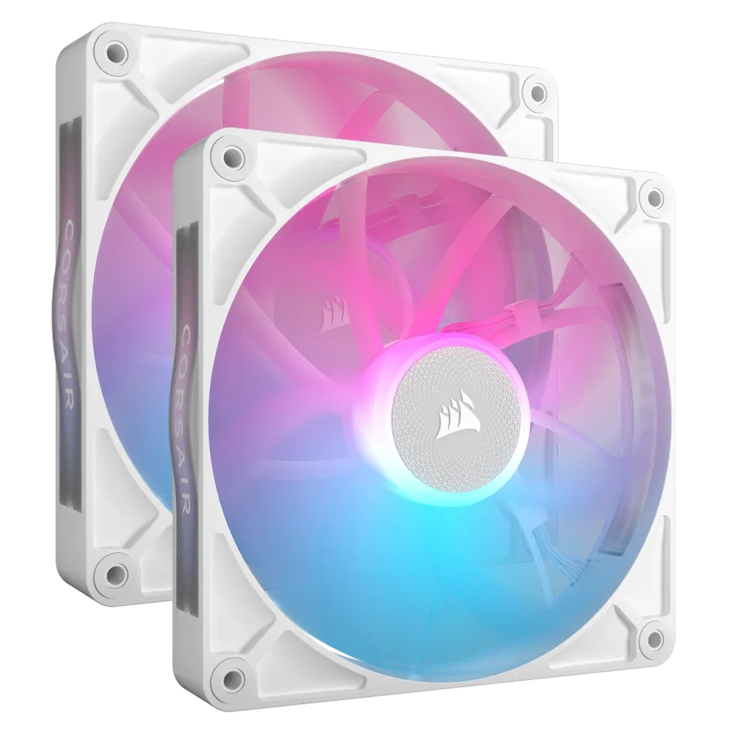 CORSAIR RX Series; iCUE LINK RX140; 140mm Fan; Dual Pack, Noise level (high speed): 36 dB, Maximum airflow: 94.7 cfm, Product colour: White