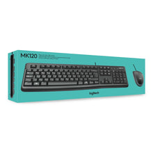 Load image into Gallery viewer, Logitech Desktop MK120 Corded Keyboard and Mouse Combo spill resistant
