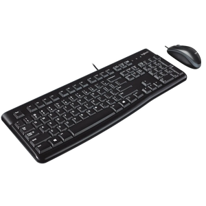 Logitech Desktop MK120 Corded Keyboard and Mouse Combo spill resistant