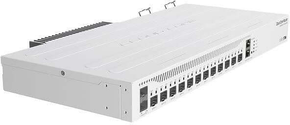 MikroTik CCR2004-1G-12S+2XS Cloud Core Router, with 12× 10G SFP+ and 2× 25G SFP28 ports, Serial port, 1× RJ45, ARM 64bit, L6, 4 GB RAM, 128 MB Storage