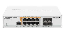 Load image into Gallery viewer, MikroTik Cloud Router Switch 8 Port PoE 4SFP, 8 Gbit 802.3af/at or 24V passive PoE OUT, 4 SFP ports - incl 24V PSU/optional 48V PSU | CRS112-8P-4S-IN

