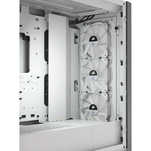 Corsair iCUE 5000X RGB Tempered Glass Mid-Tower PC CASE, White, Supported HDD sizes 3.5", SSD form factor 2.5", Width 245mm, Depth 520mm, Height 520mm