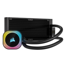 Load image into Gallery viewer, Corsair iCUE Link H100i RGB Liquid CPU Cooler - QX120 RGB Fans - 240mm Radiator - Fits Intel LGA 1700; AMD AM5 - Hub Included
